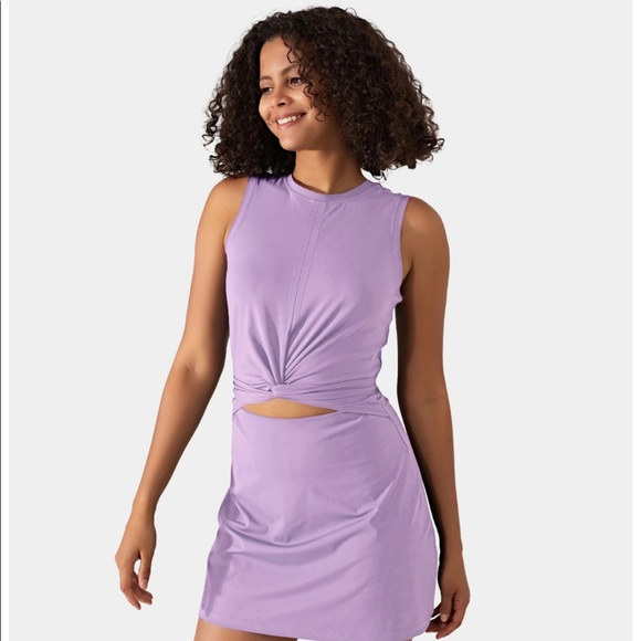 halara Dresses & Skirts - halara In My Feels Tie-Up Tank Dress XL